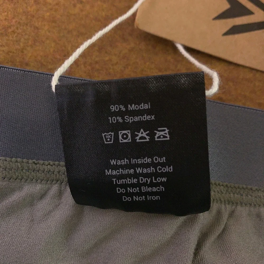 Vorzani Mens XL Green Norlad Reflective Silver Modal Pockets Boxer Brief 2pk NWT